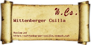 Wittenberger Csilla névjegykártya